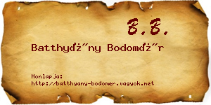 Batthyány Bodomér névjegykártya